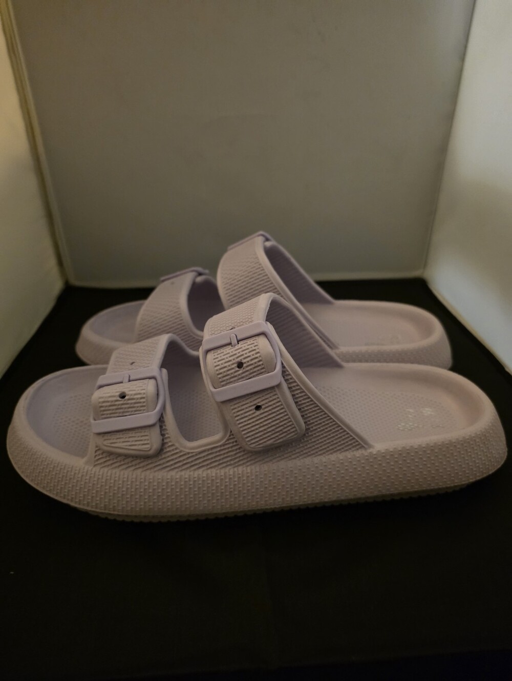 Mix No. 6 Lilac Double Buckle Slide Sandals
